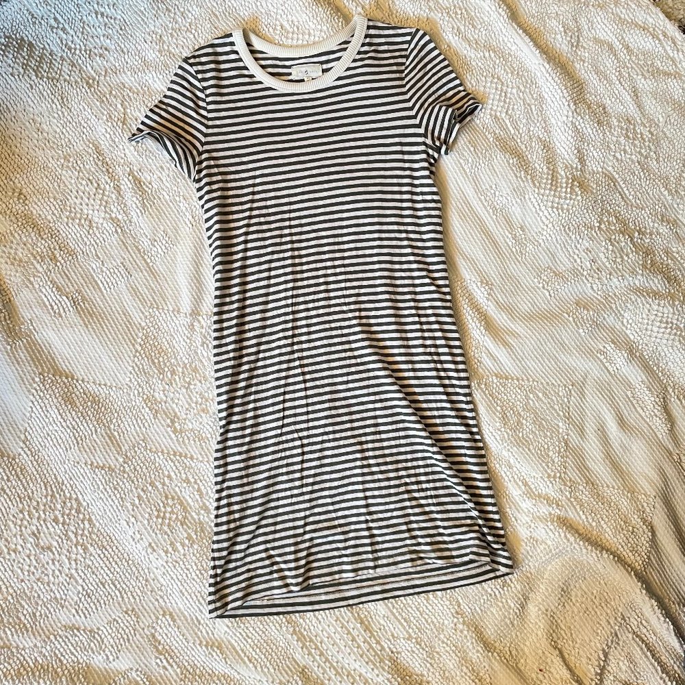 Lou & Grey green and white stripe mini dress